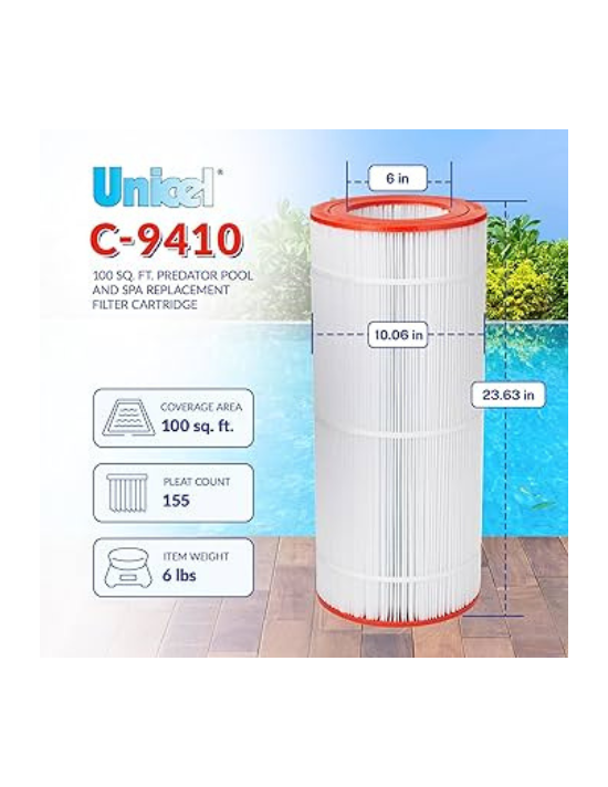 Unicel C-9419 Filter Cartridge Dimensions