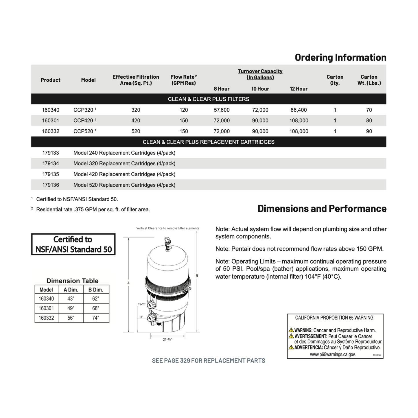 Pentair Clean & Clear® Plus Filter